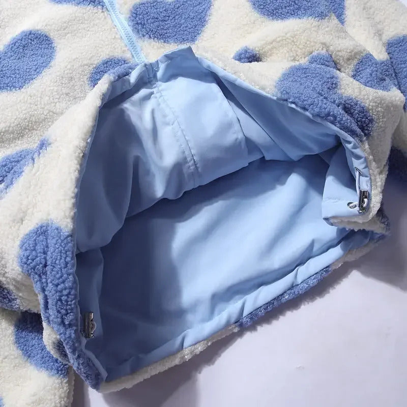 Nieves | Chaqueta reversible con corazones