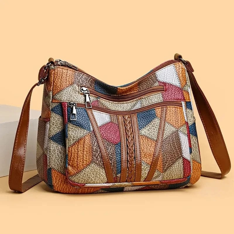 Sara | Bolso de mano de piel con mosaico