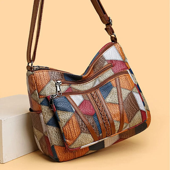 Sara | Bolso de mano de piel con mosaico