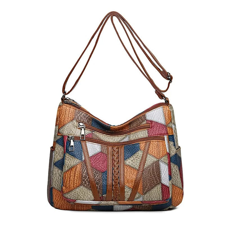 Sara | Bolso de mano de piel con mosaico