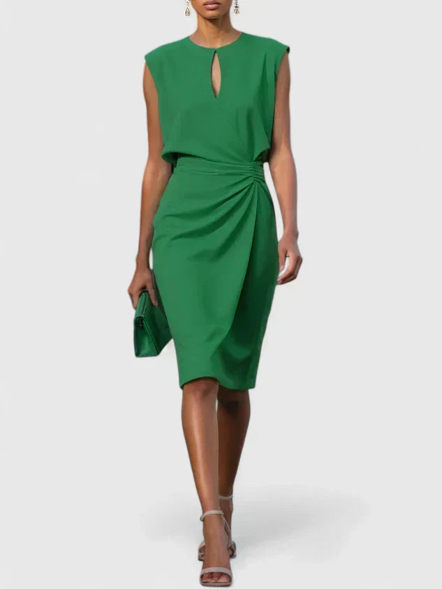 Elisa | Vestido midi con corsé y encaje