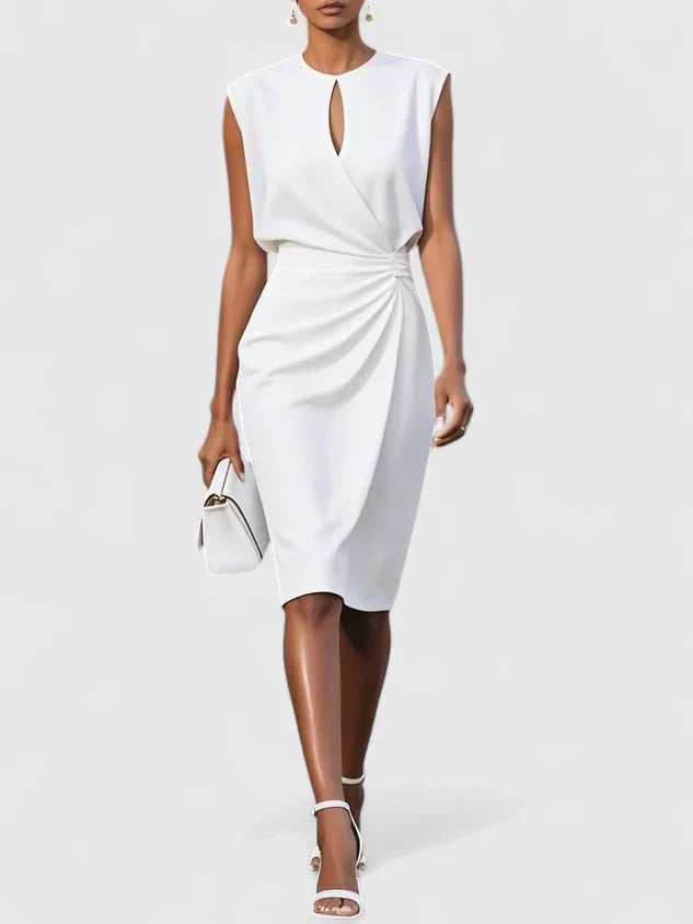Elisa | Vestido midi con corsé y encaje