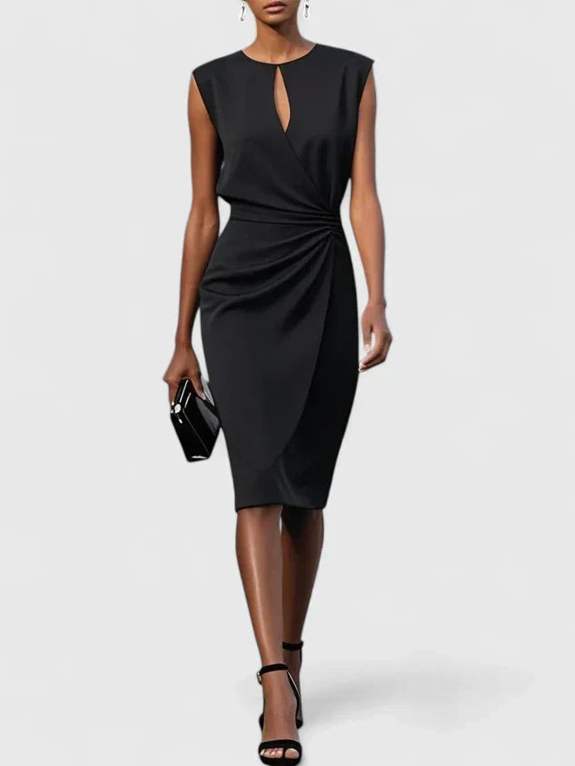 Elisa | Vestido midi con corsé y encaje