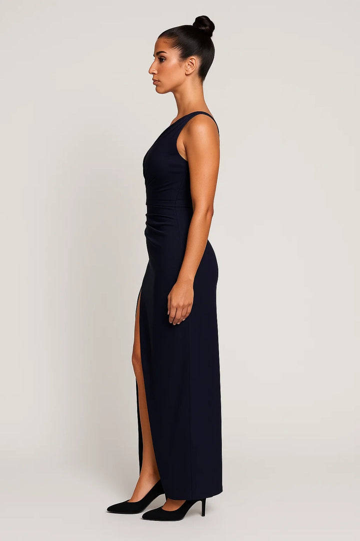 Valentina | Vestido maxi con abertura alta