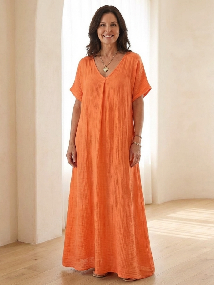 Liora | Vestido midi con escote en V