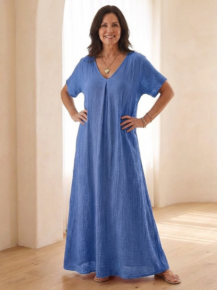 Liora | Vestido midi con escote en V