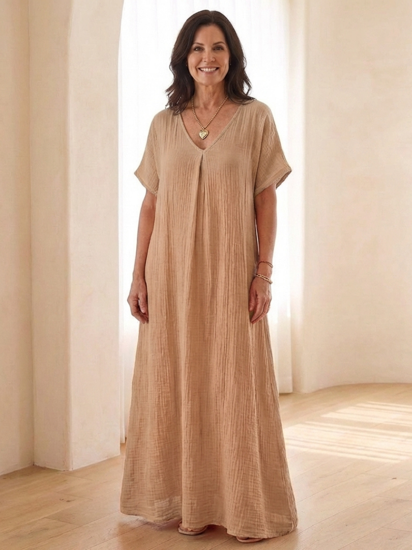 Liora | Vestido midi con escote en V