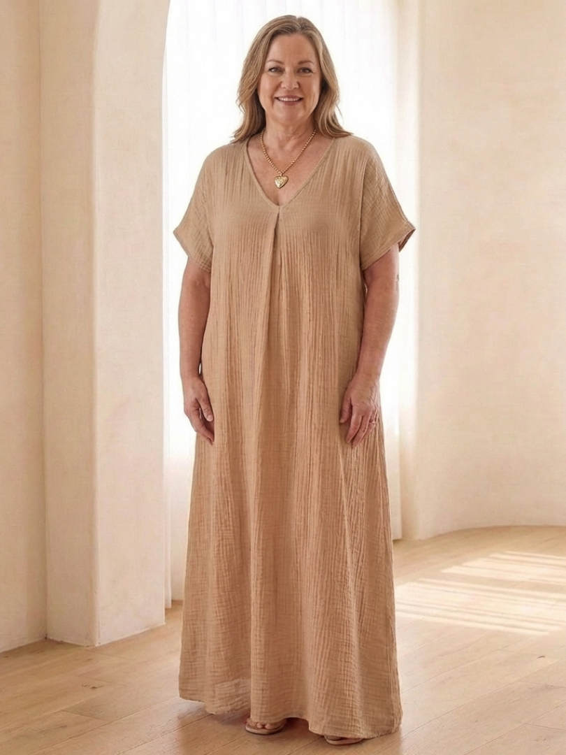 Liora | Vestido midi con escote en V