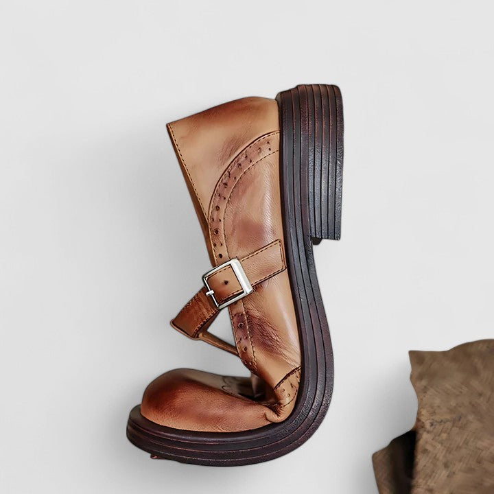 Esmeralda | Zapatos Oxford planos con hebilla