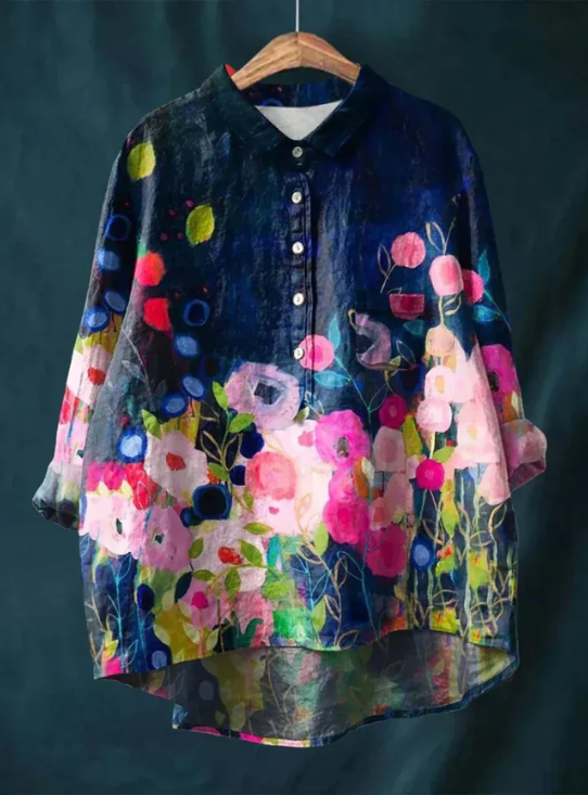Rebeca | Blusa vintage con botones retro
