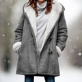 Winterjas Dames in Suèdelook met Fleece Voering en Warme Capuchon