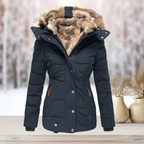 Winterjas Dames met Knoop en Ritssluiting Warme Voering en Zakken