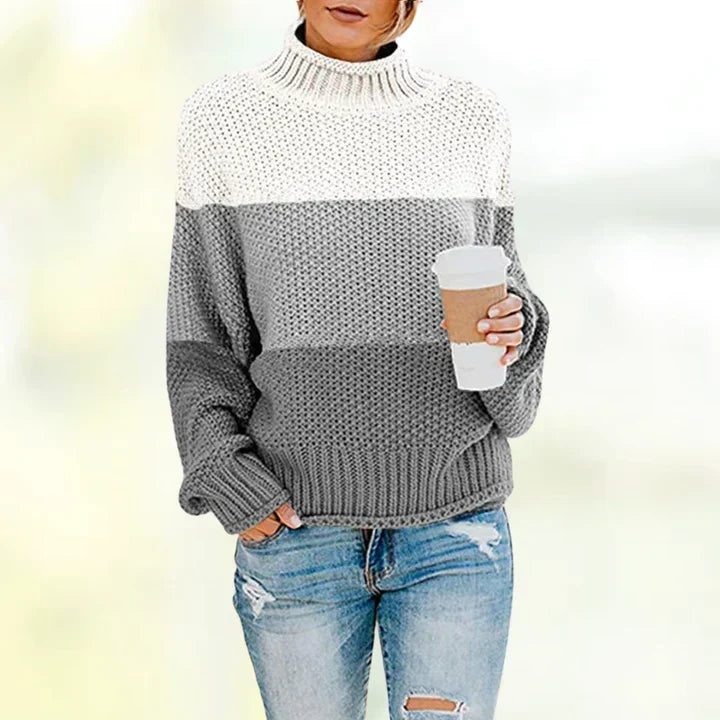 Emma | Jersey de cuello alto con dibujo llamativo