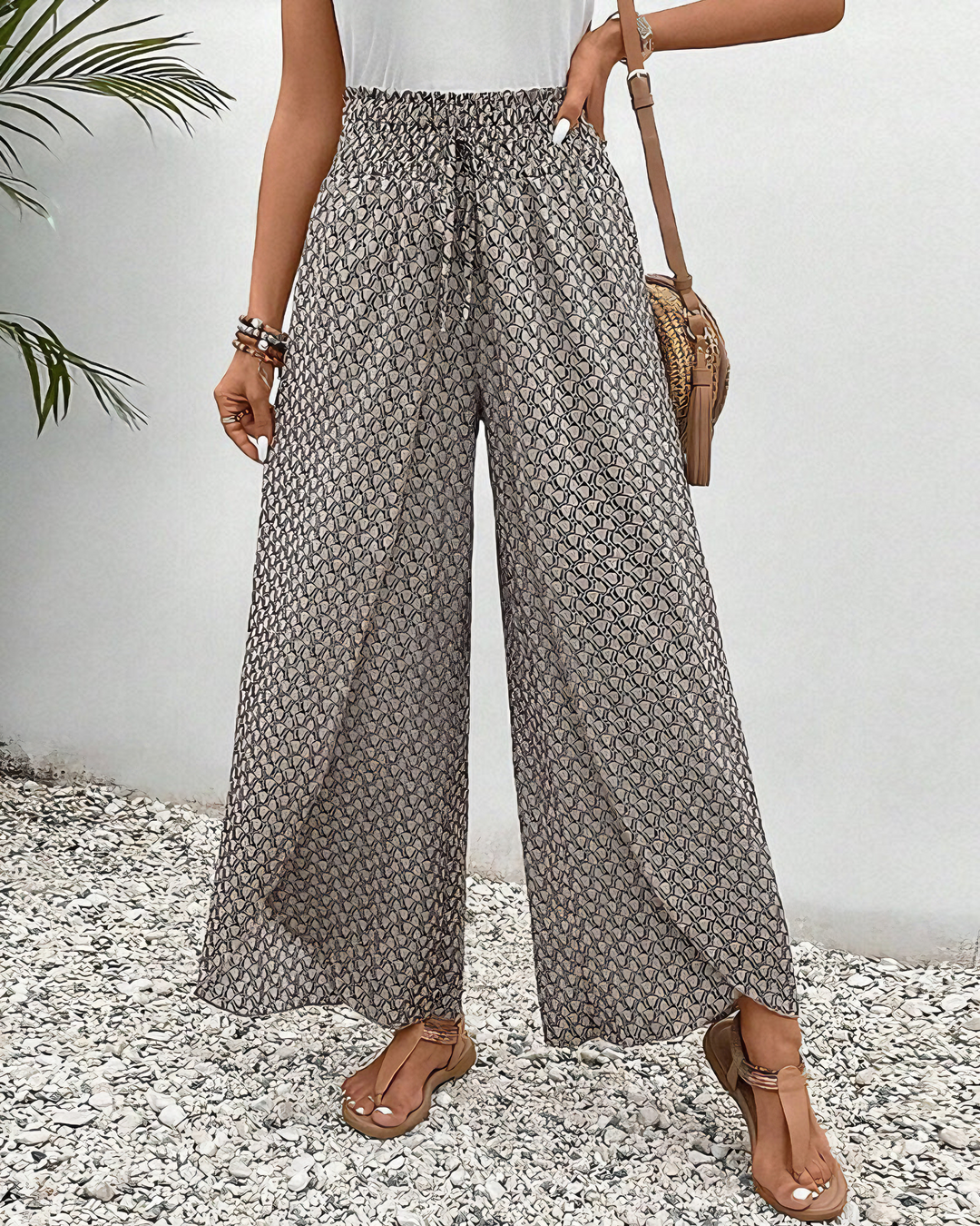 Almudena | Pantalón ancho blanco