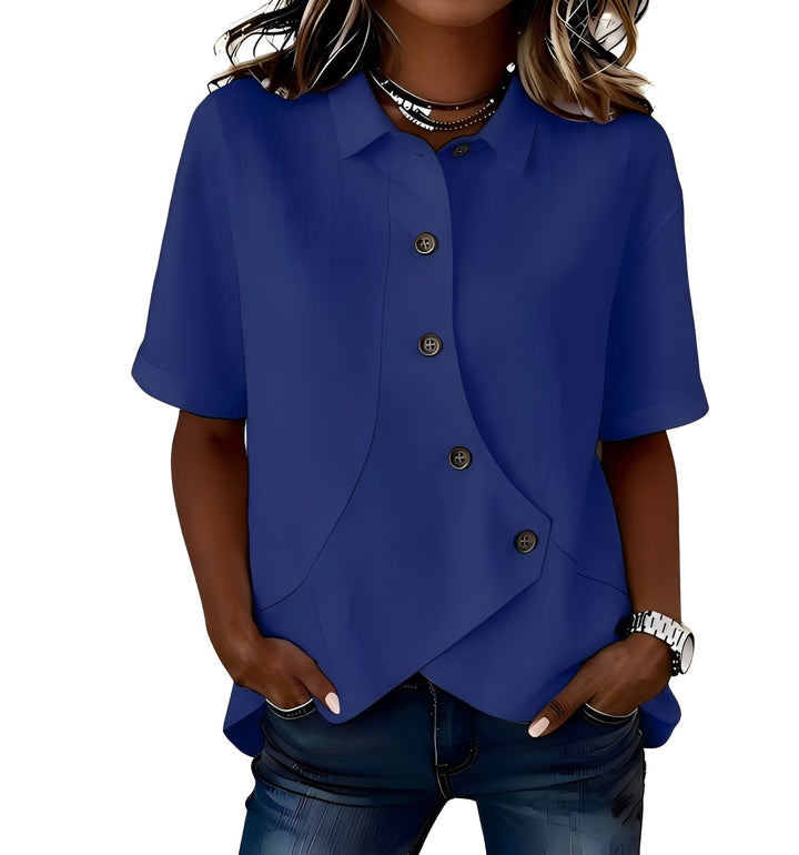 Frida | Blusa camisera de mezcla de lino (1+1 GRATIS)