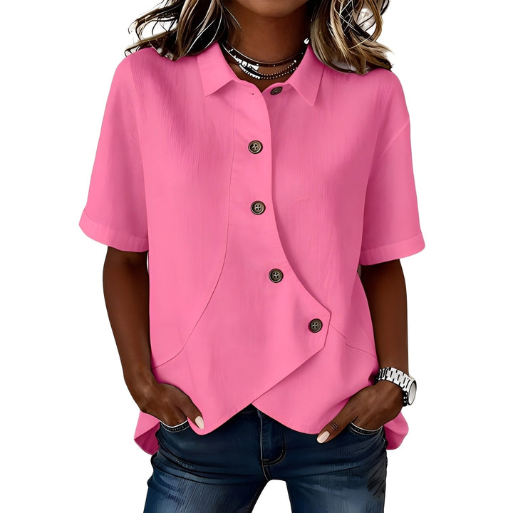 Frida | Blusa camisera de mezcla de lino (1+1 GRATIS)