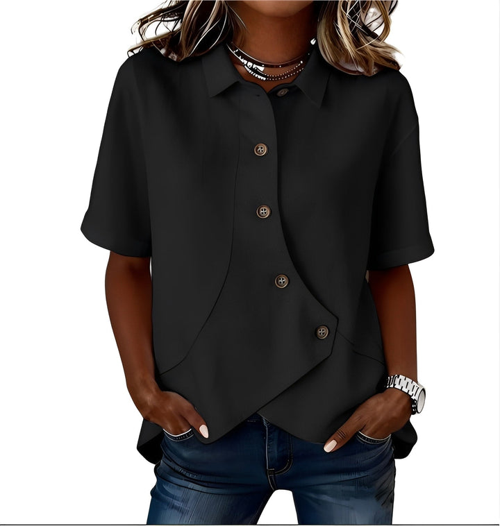 Frida | Blusa camisera de mezcla de lino (1+1 GRATIS)