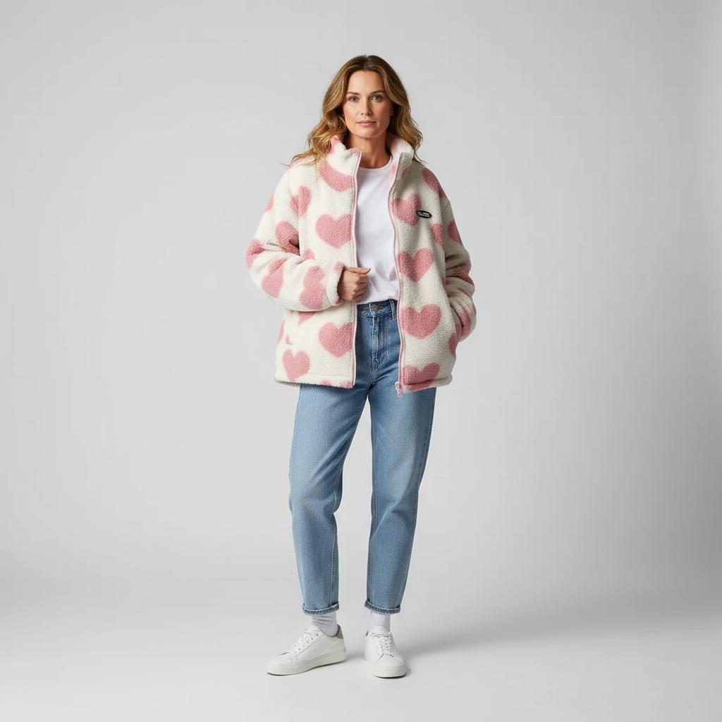 Nieves | Chaqueta reversible con corazones