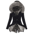 Winterjas Dames Slim Fit met Imitatiebont Gevoerde Capuchon en Warmte