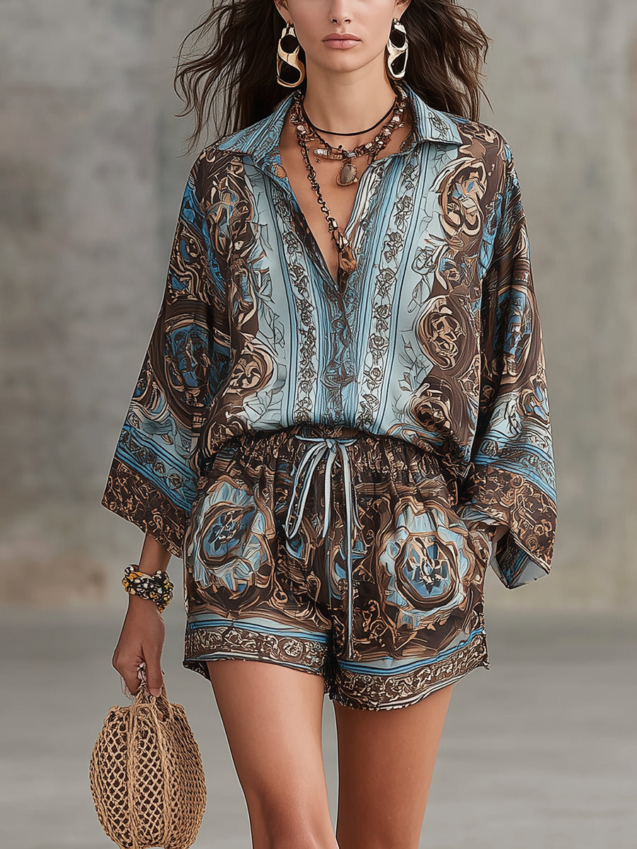 Vega conjunto estampado barroco