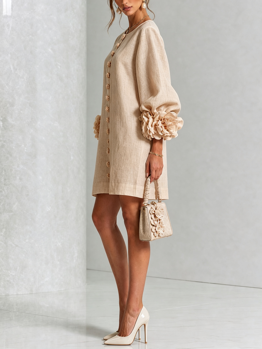Lola | Minivestido elegante con mangas abullonadas