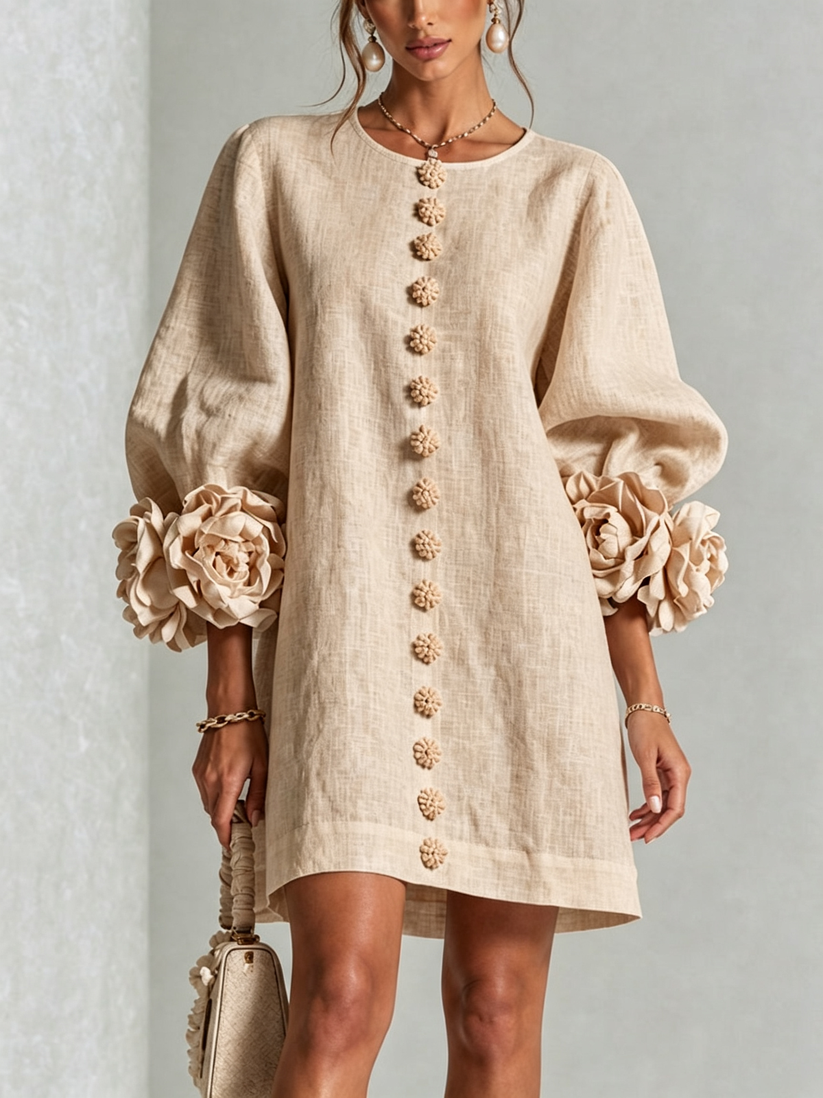 Lola | Minivestido elegante con mangas abullonadas