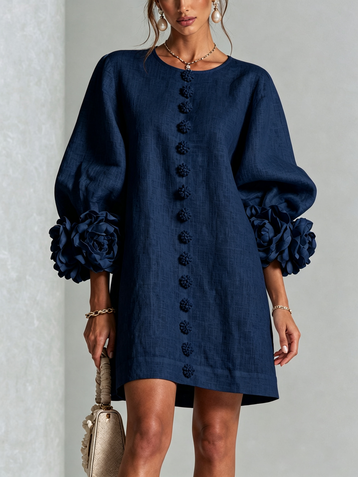 Lola | Minivestido elegante con mangas abullonadas