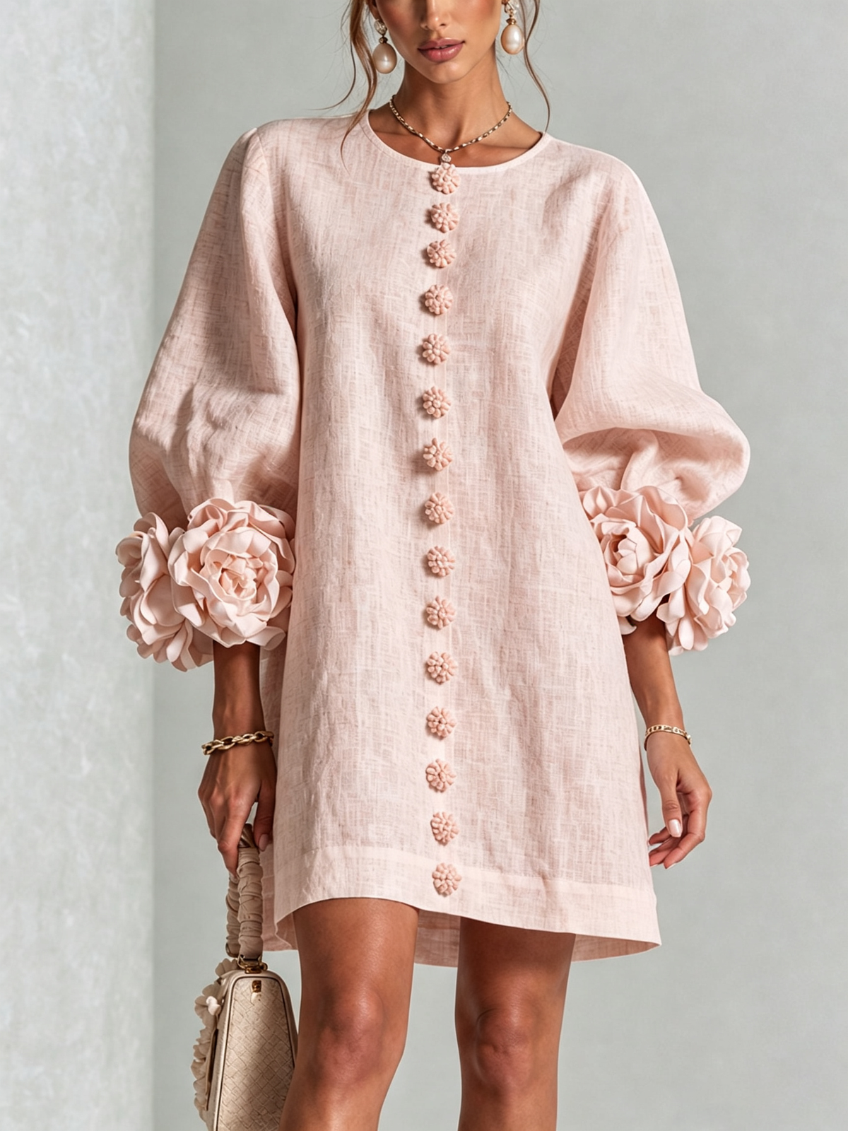 Lola | Minivestido elegante con mangas abullonadas