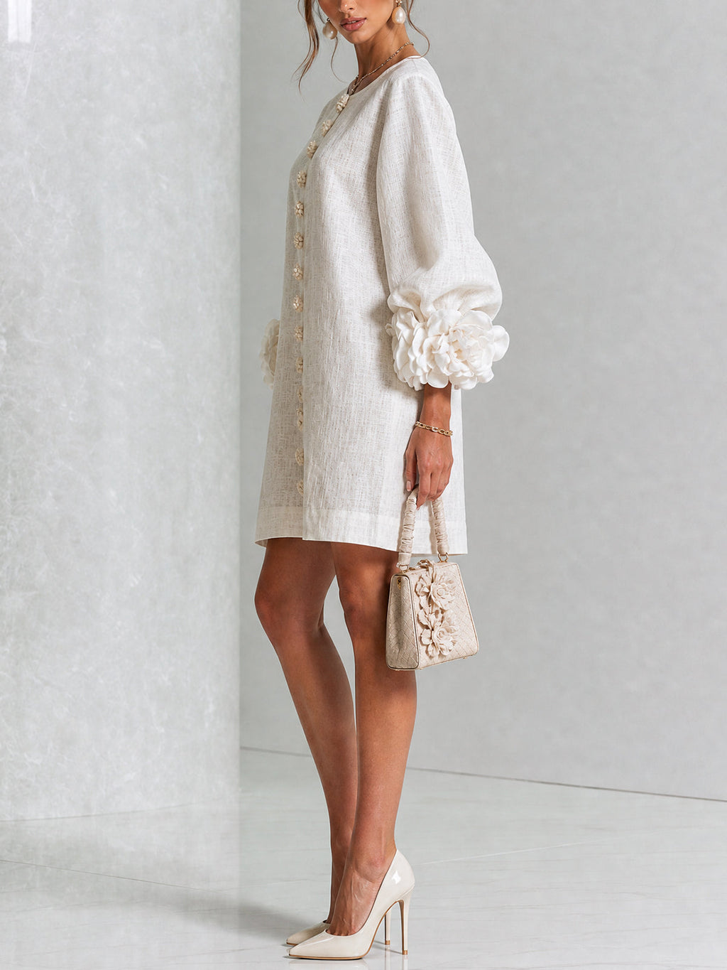 Lola | Minivestido elegante con mangas abullonadas