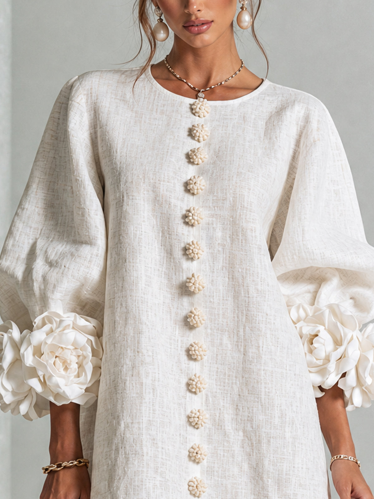 Lola | Minivestido elegante con mangas abullonadas