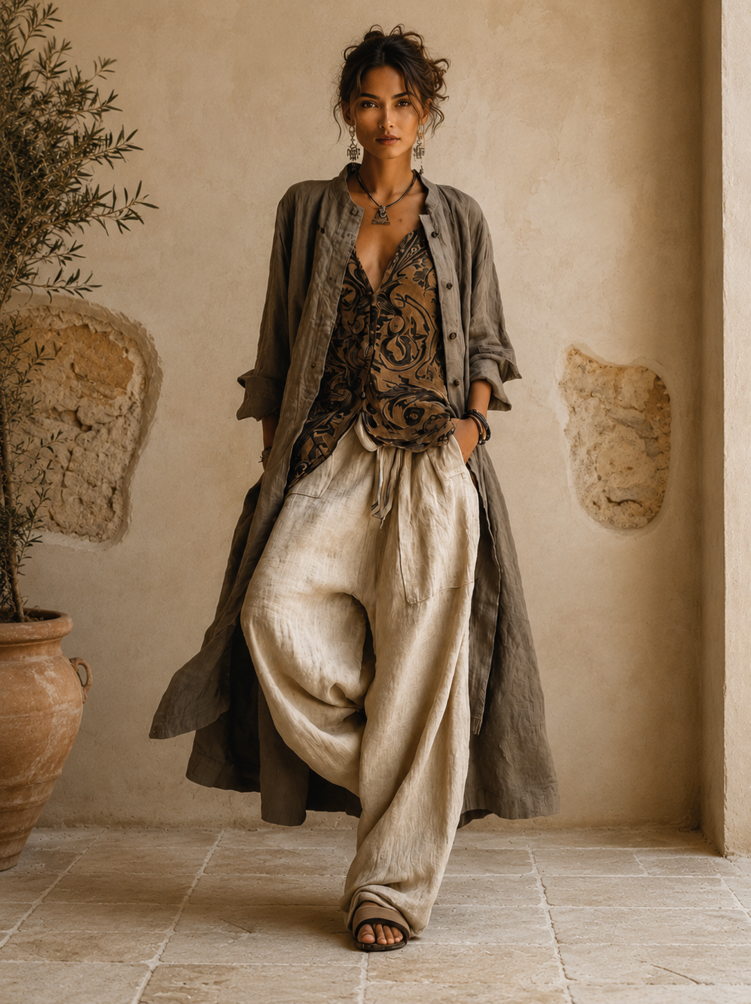 Linnea | Elegante conjunto de lino de 3 piezas