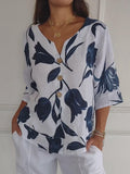 Dalia | Blusa floral con escote en V