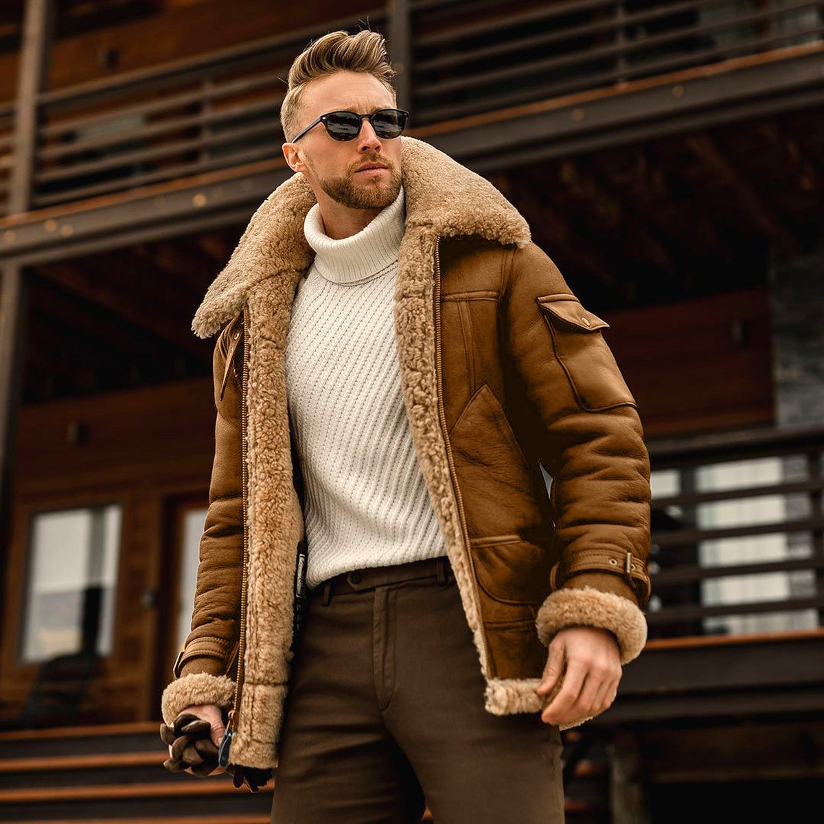 Adrien - Luxury Winter Faux Fur Coat for Men
