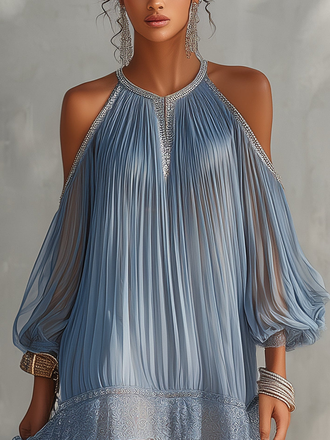 Pilar | Vestido mini de hombros descubiertos — vista lateral