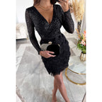 ARIA | Sequin Fringe Party Dress