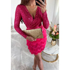 Triana | Vestido de fiesta de lentejuelas con flecos