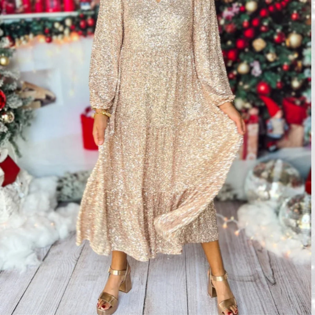 Estrella | Vestido largo de lentejuelas