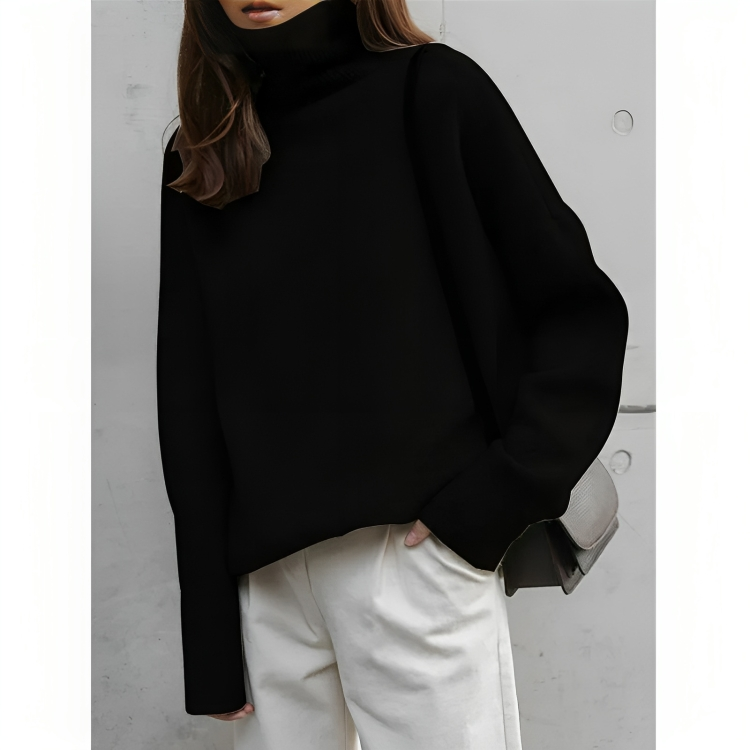 Delia | Jersey de cuello alto fluido talla única