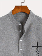 Sabino | Camisa de manga corta con cuello mao