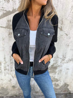 Tussenjas Dames van Stevig Denim met Ruime en Functionele Zakken