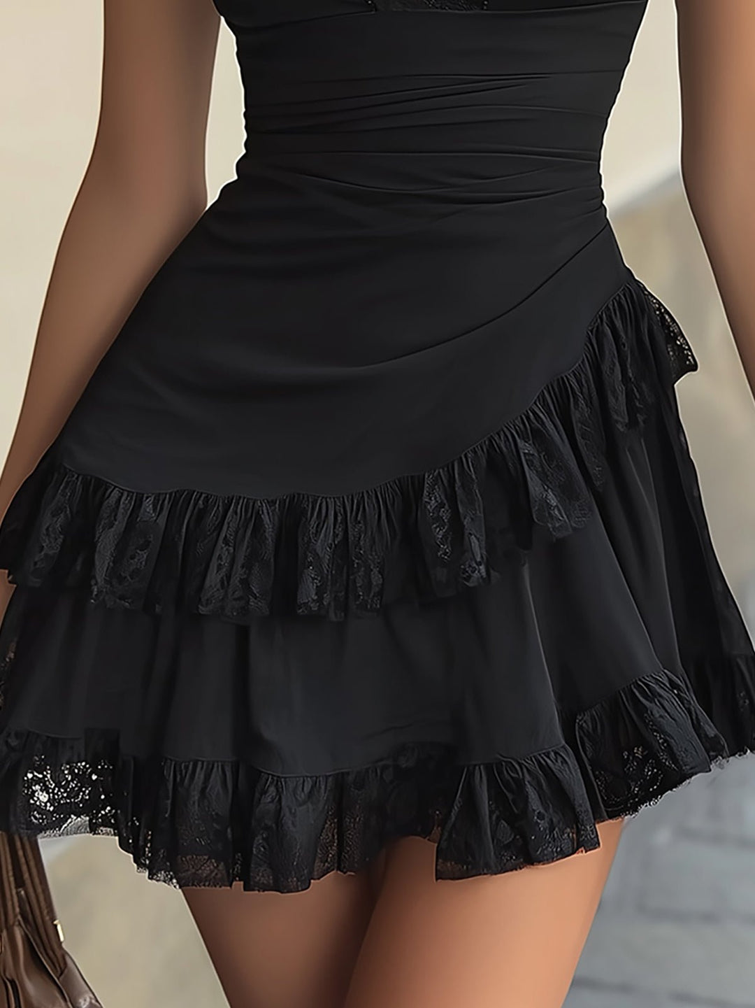 Estrella | Vestido mini de encaje — vista trasera