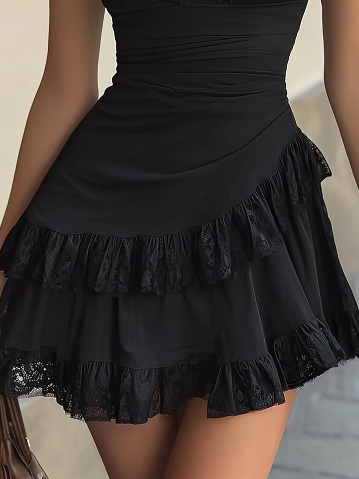 Estrella | Vestido mini de encaje — vista trasera