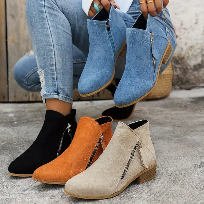 Goretti | Botas de ante con tacón