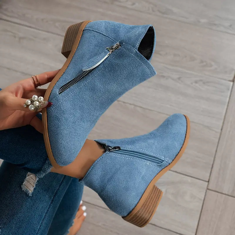 Goretti | Botas de ante con tacón