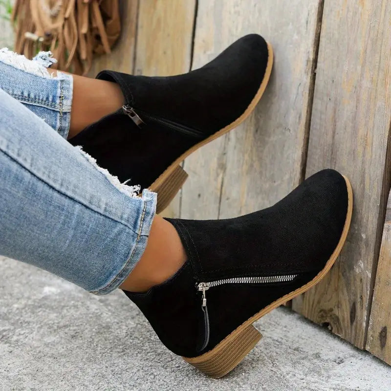 Goretti | Botas de ante con tacón