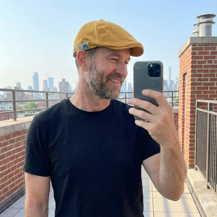 Gorra plana elegante para hombre
