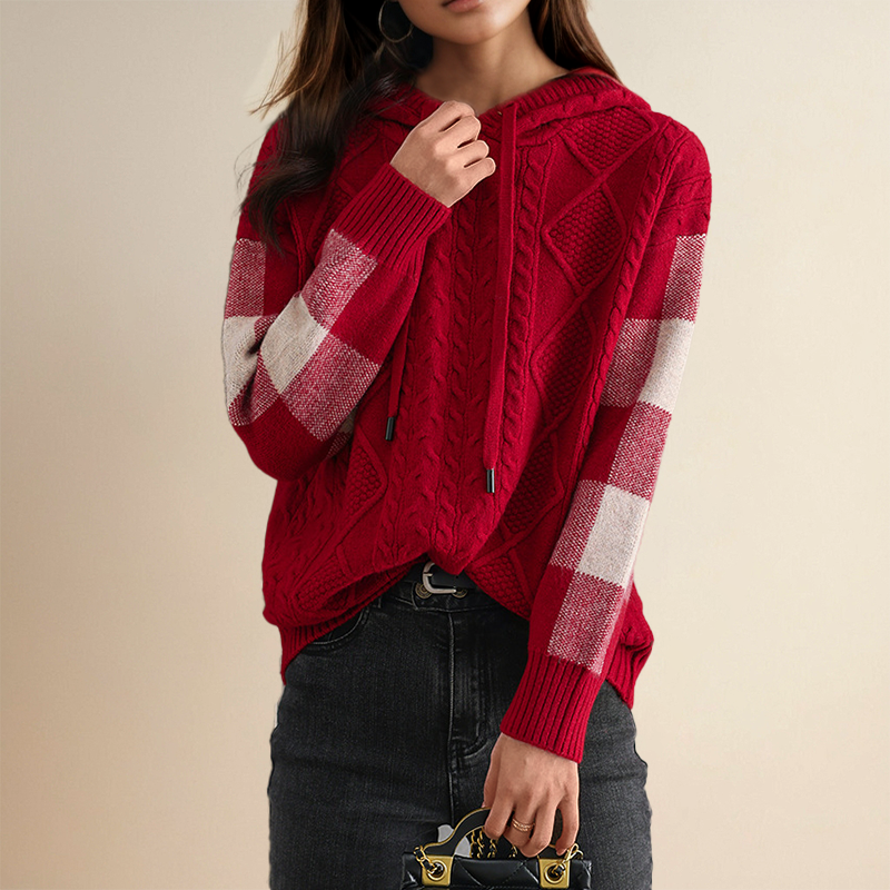 Ramona | Sudadera con capucha y punto gráfico