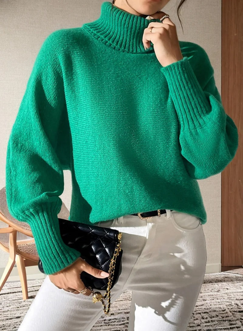 Carolina | Jersey oversize de cuello alto con mangas amplias