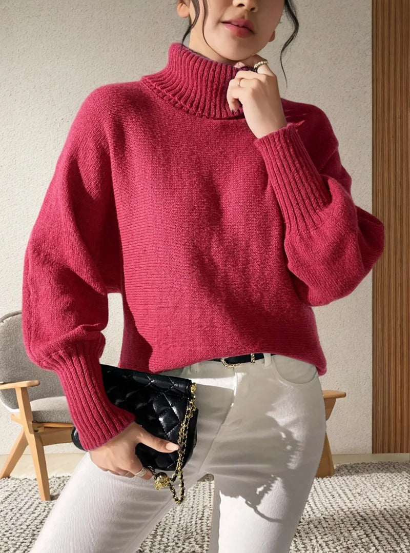 Carolina | Jersey oversize de cuello alto con mangas amplias