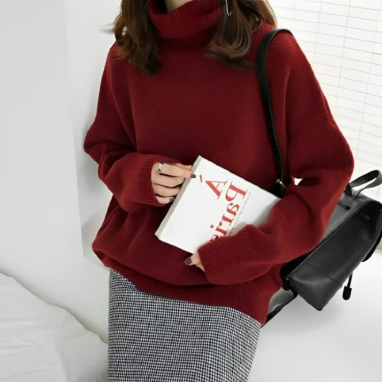 Delia | Jersey de cuello alto fluido talla única